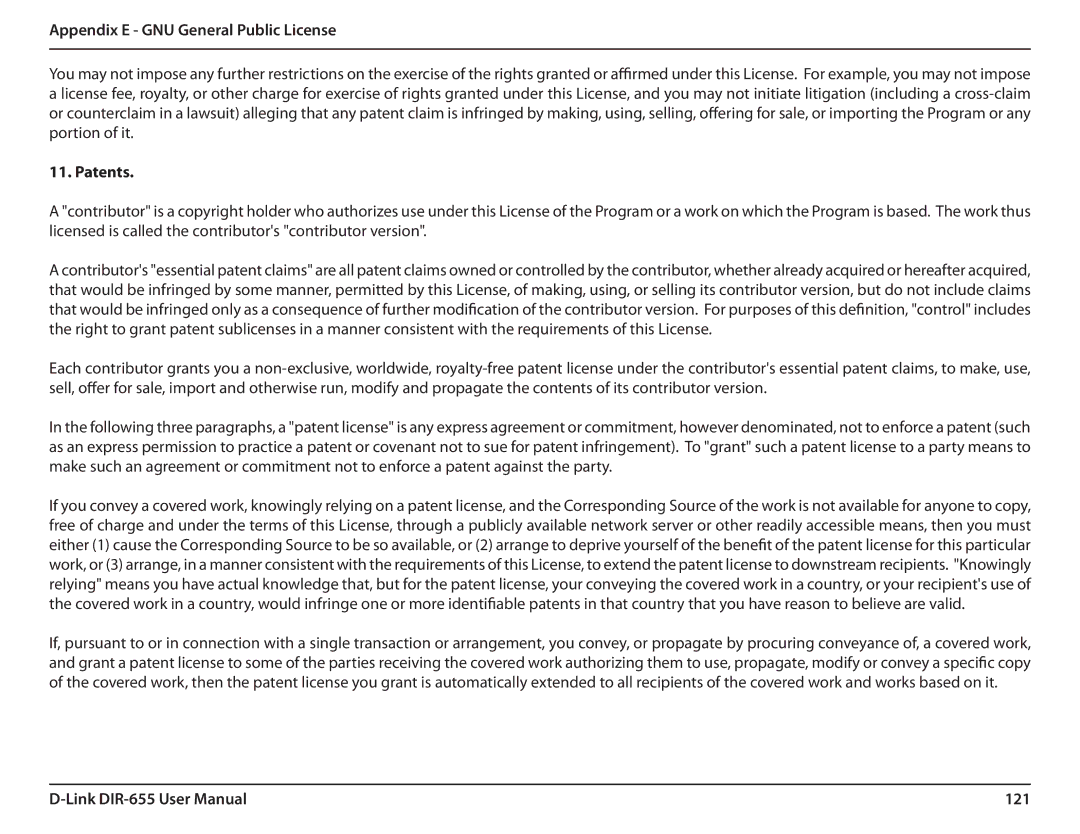 Gateway DIR-655 manual Patents, 121 