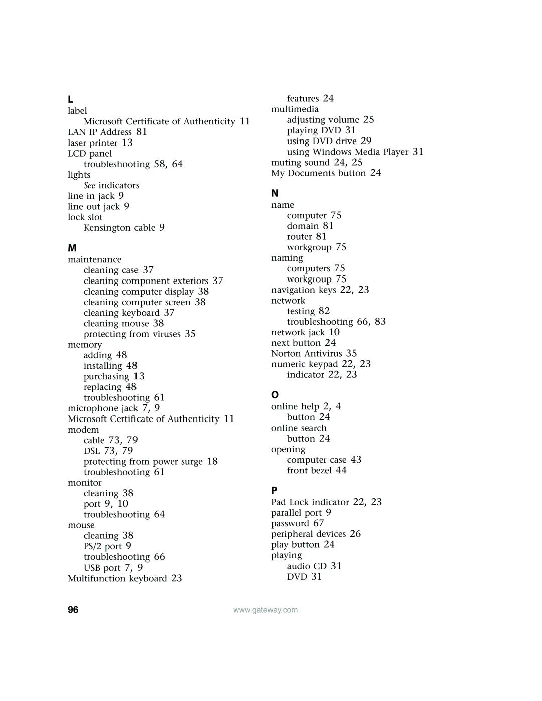 Gateway E4350 manual 