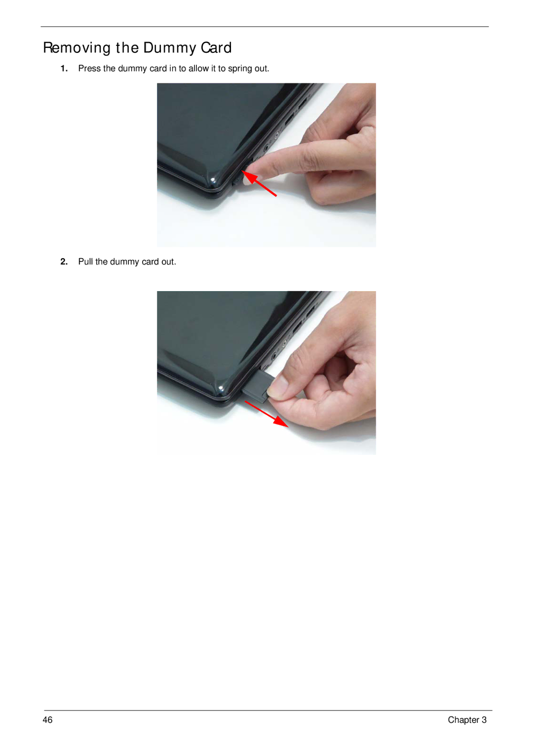 Gateway EC14 manual Removing the Dummy Card 