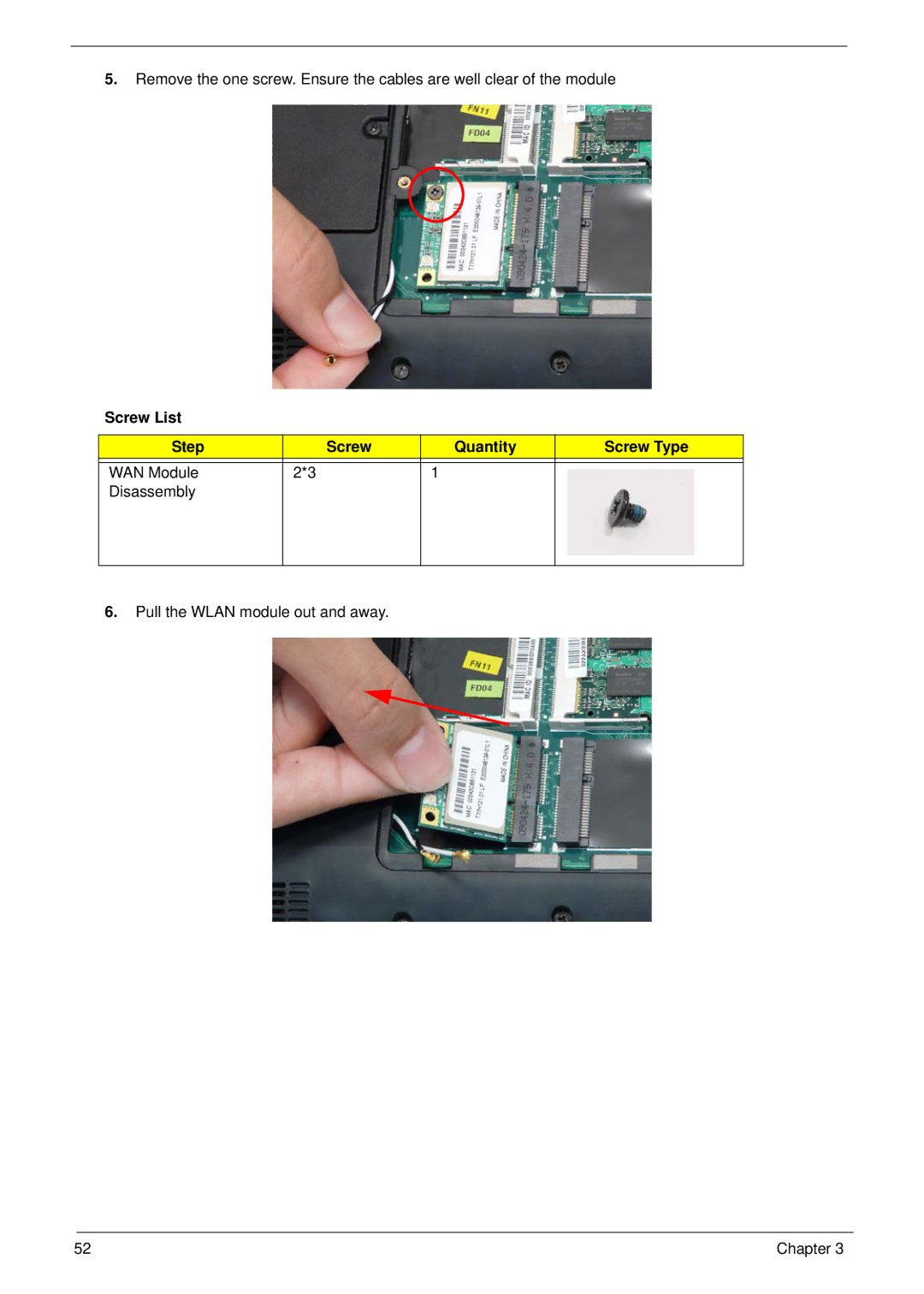 Gateway EC14 manual Screw List Step Quantity Screw Type 