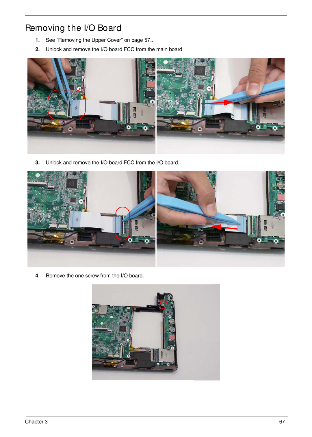 Gateway EC14 manual Removing the I/O Board 