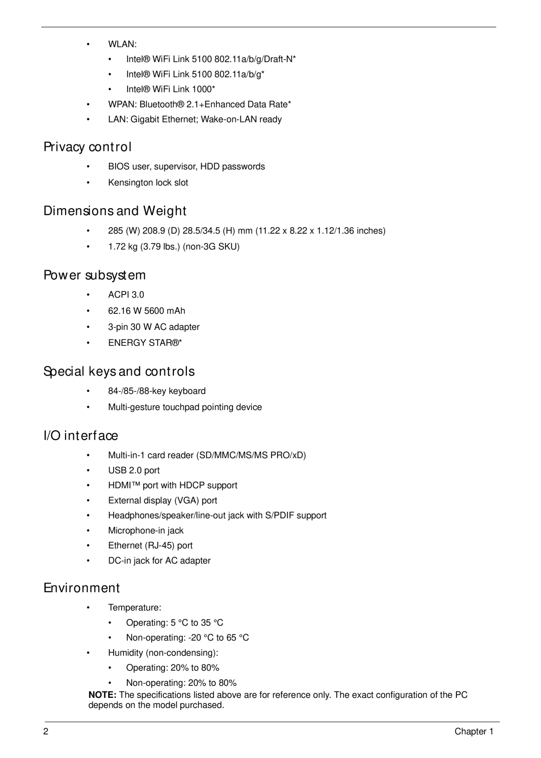 Gateway EC18T manual Privacy control 