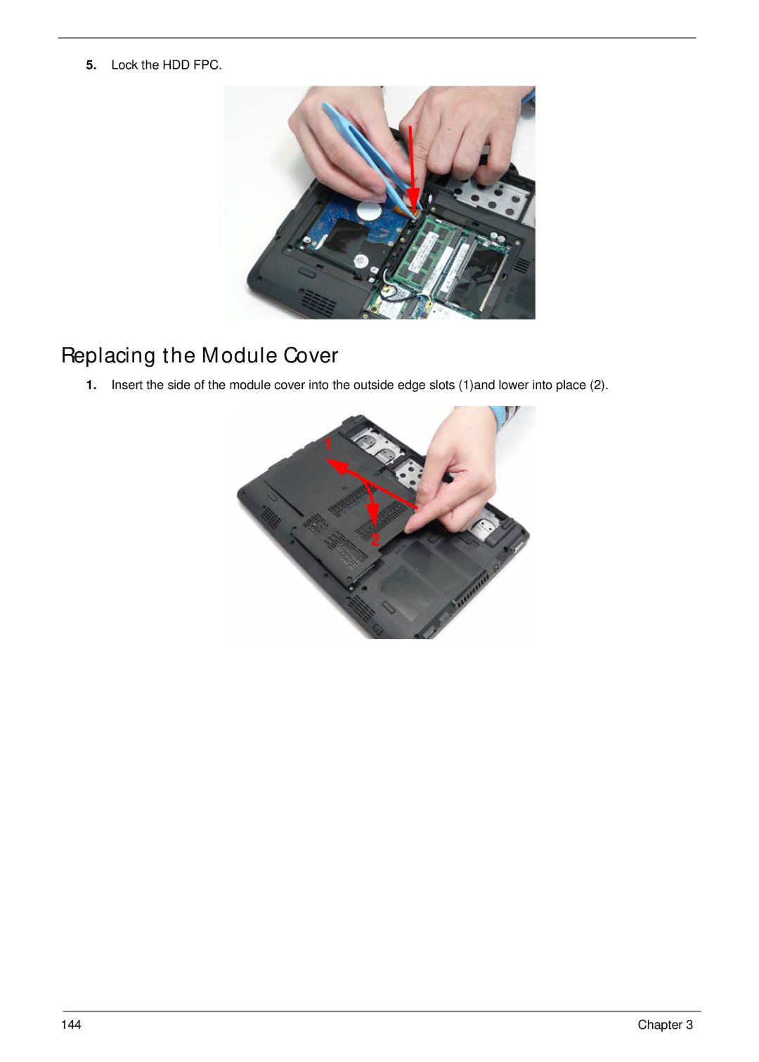 Gateway EC18T manual Replacing the Module Cover 