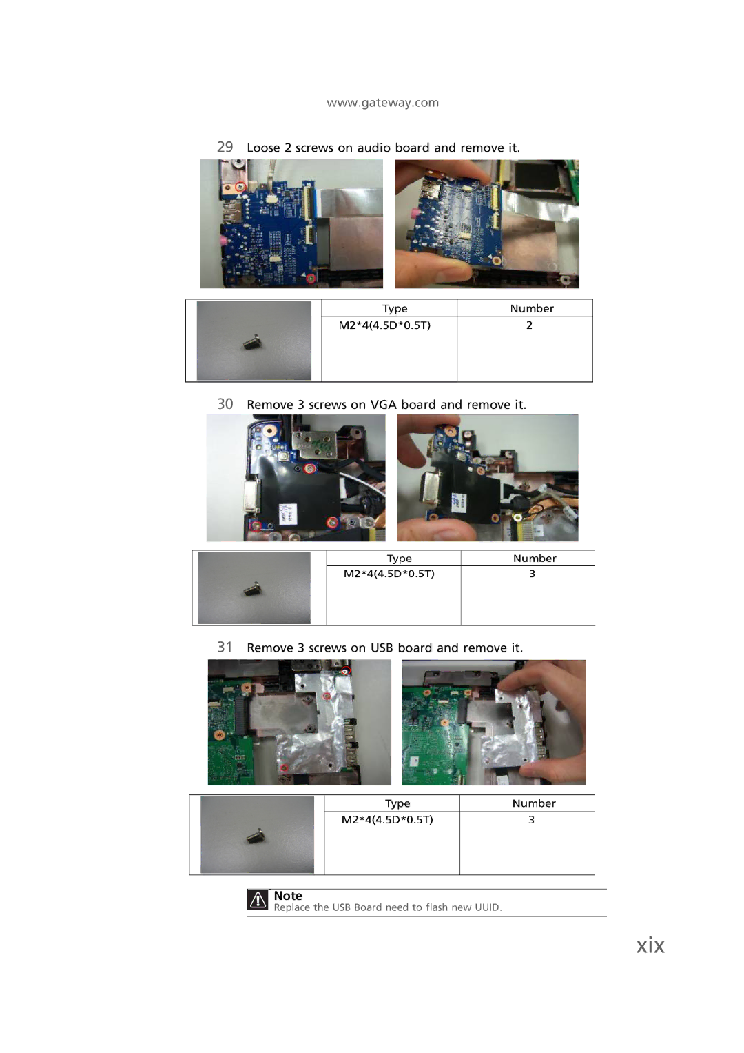 Gateway EC58 manual Xix 