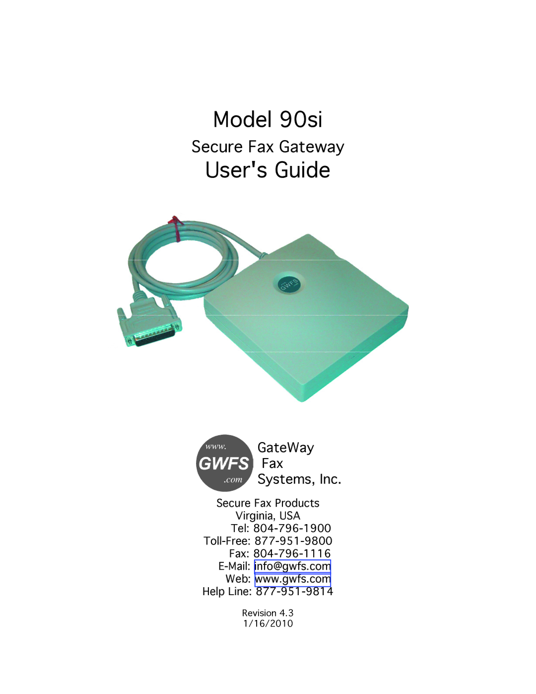 GateWay Fax Systems 90SI manual Model 90si 