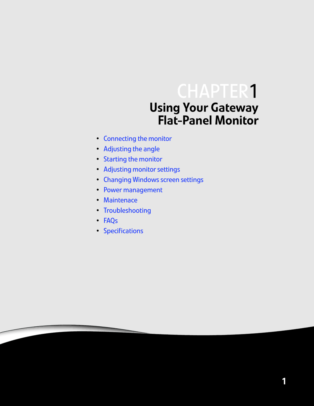 Gateway FHD2102 manual Using Your Gateway Flat-Panel Monitor 