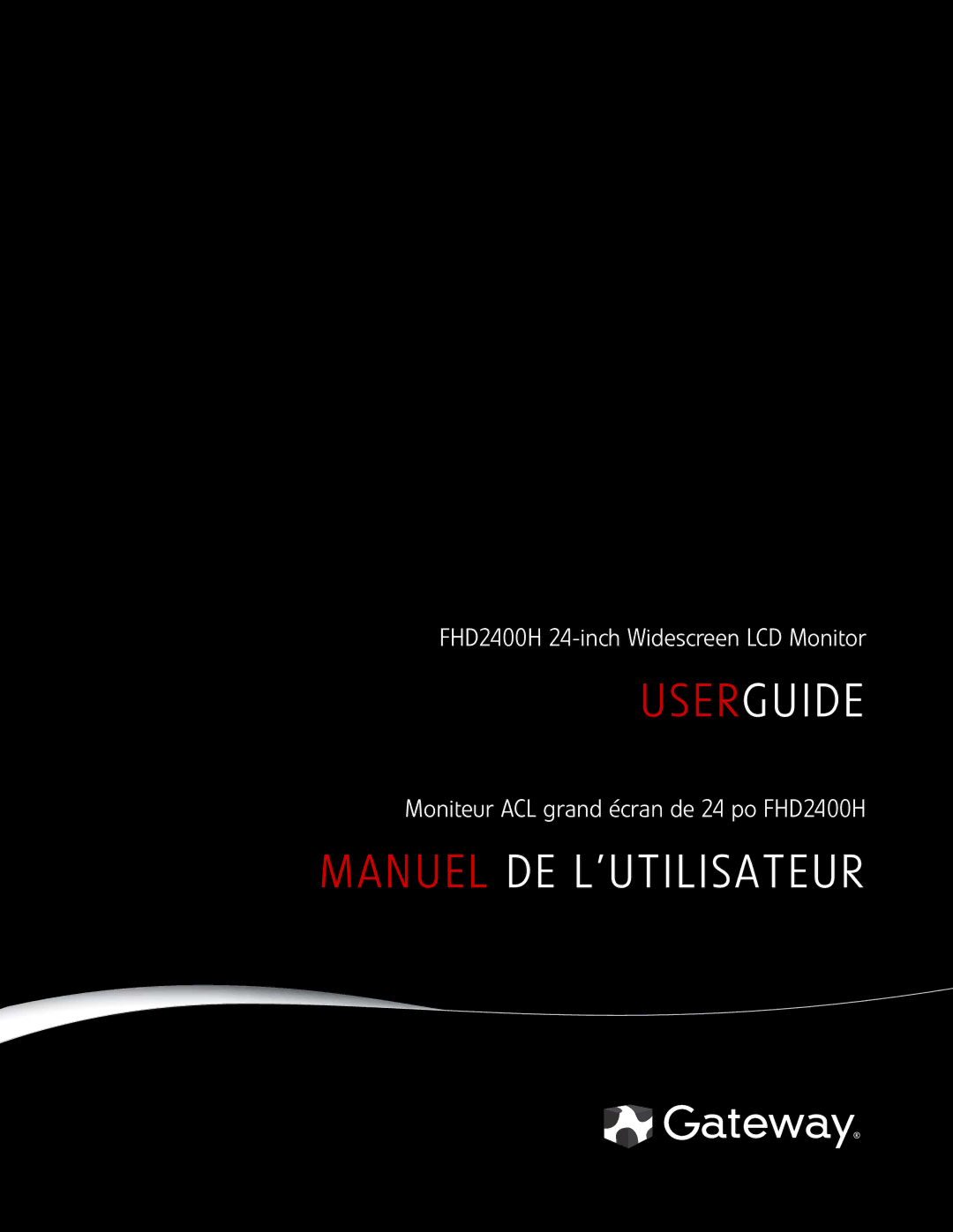 Gateway FHD2400H manual Userguide 