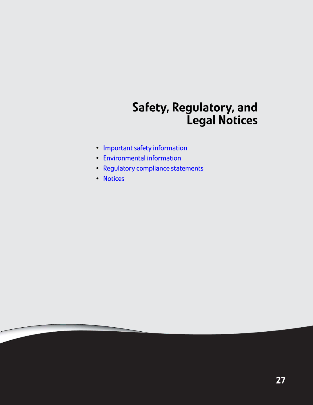 Gateway FHD2400H manual Safety, Regulatory, and Legal Notices 