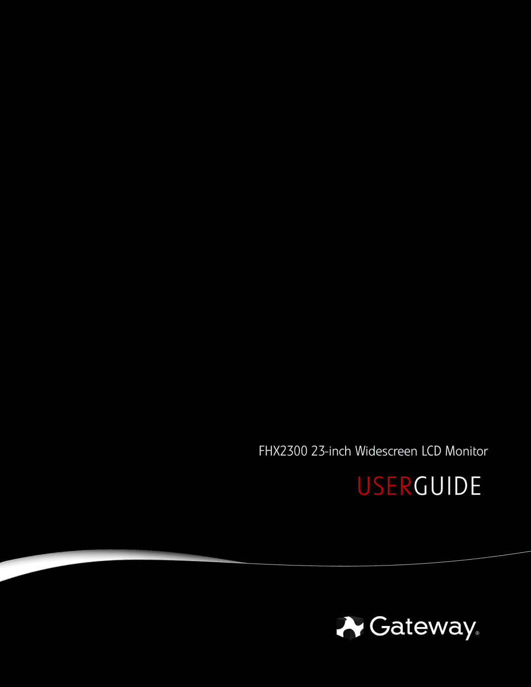 Gateway FHX2300 manual Userguide 