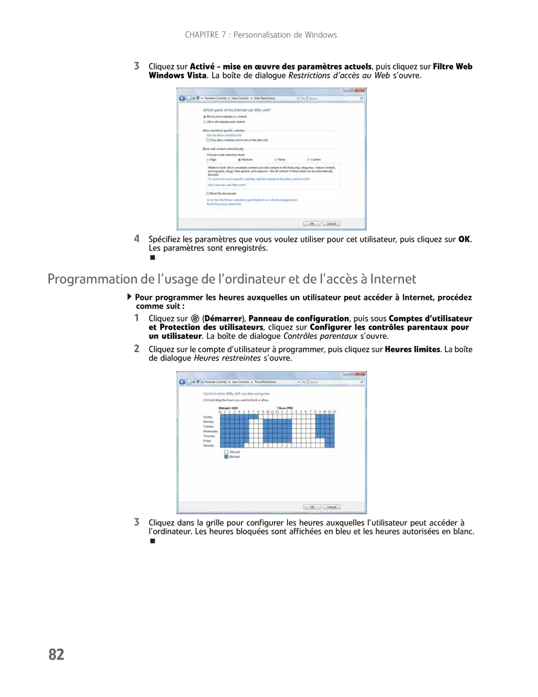 Gateway GM5457H manual Chapitre 7 Personnalisation de Windows 