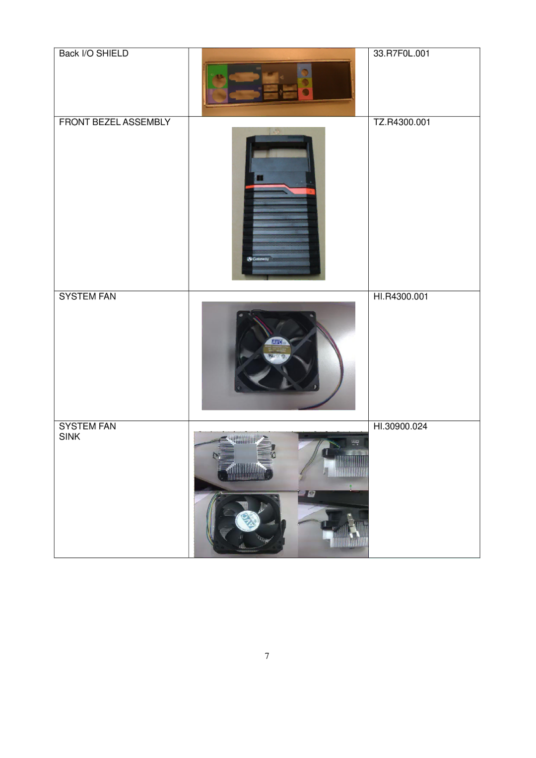 Gateway GT115 manual Front Bezel Assembly 