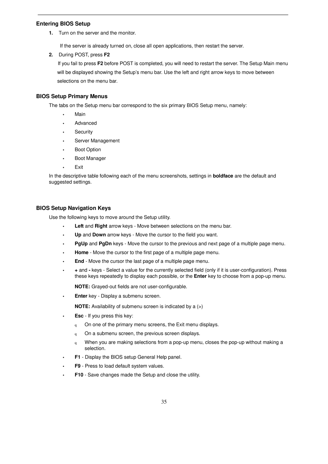 Gateway GT115 manual Entering Bios Setup, Bios Setup Primary Menus, Bios Setup Navigation Keys 