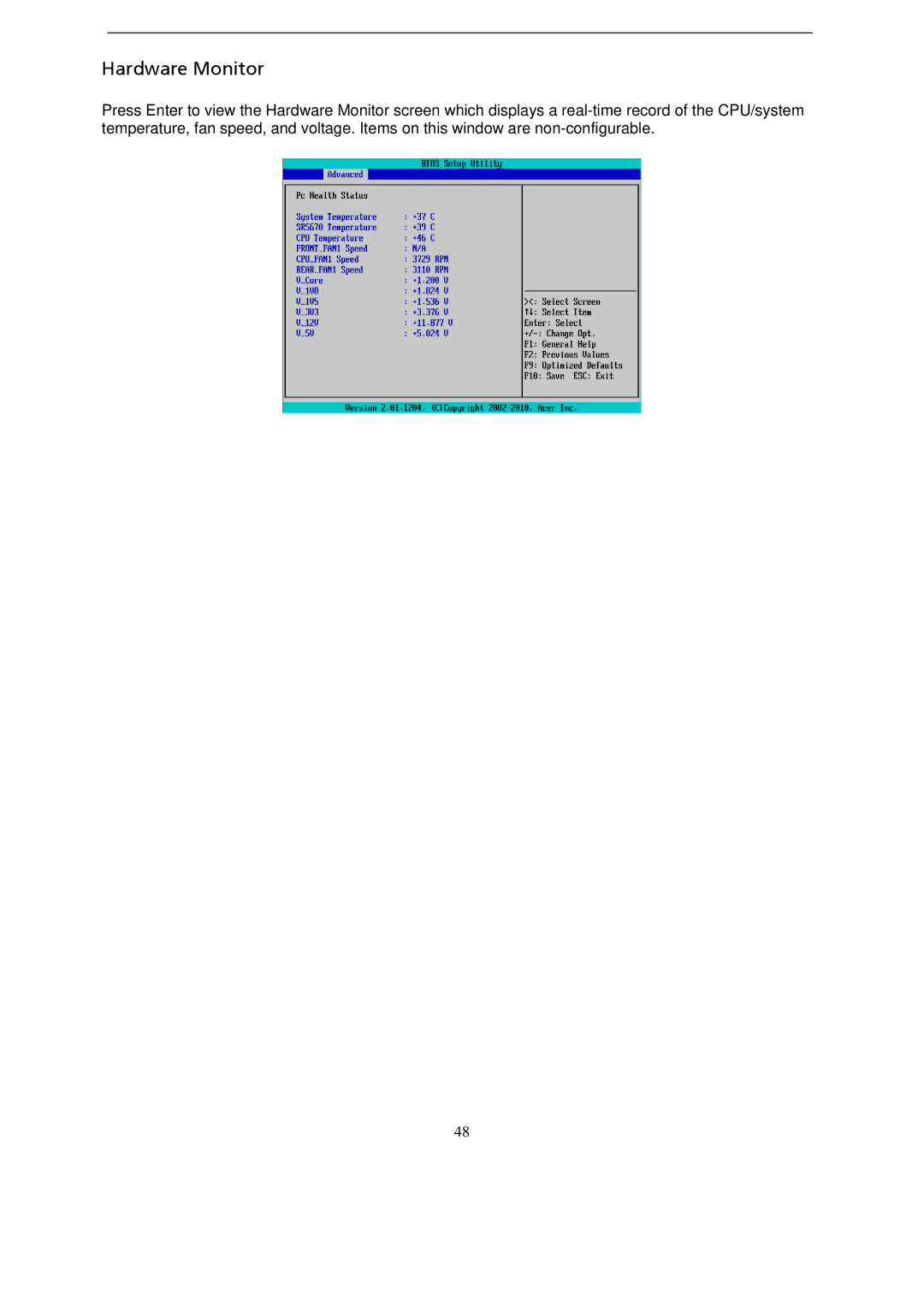 Gateway GT115 manual Hardware Monitor 