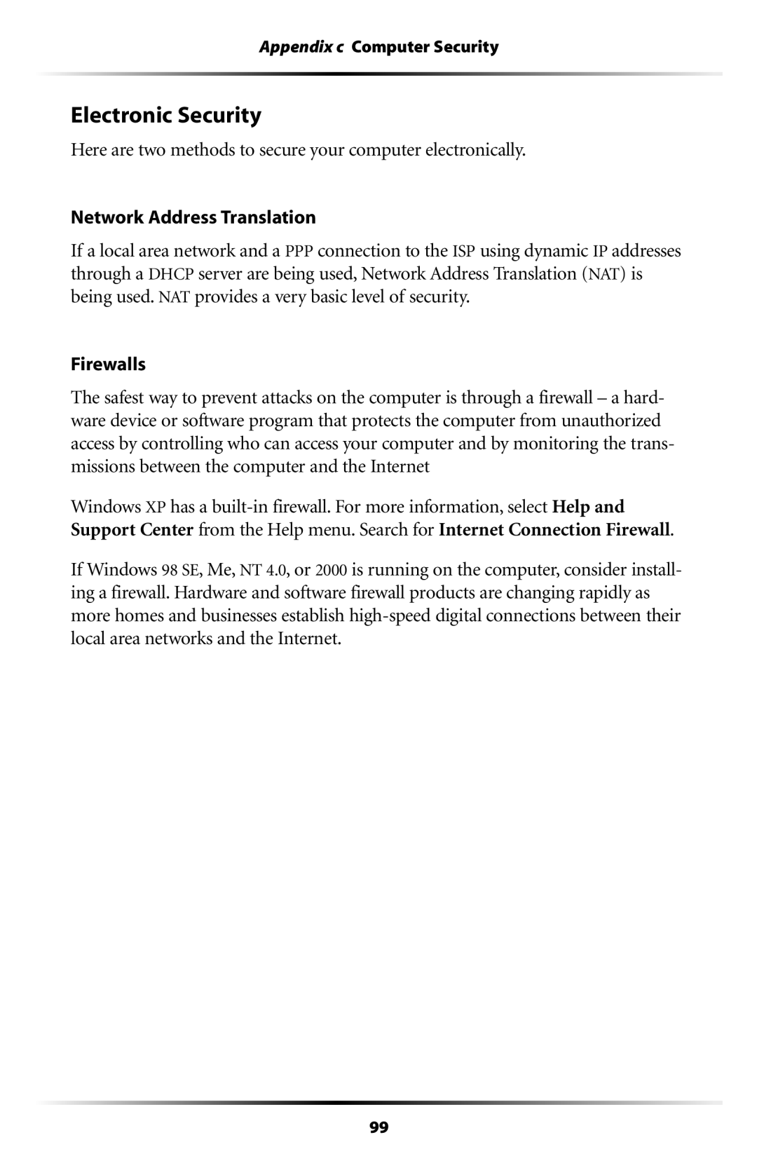 Gateway GT704 user manual Electronic Security 