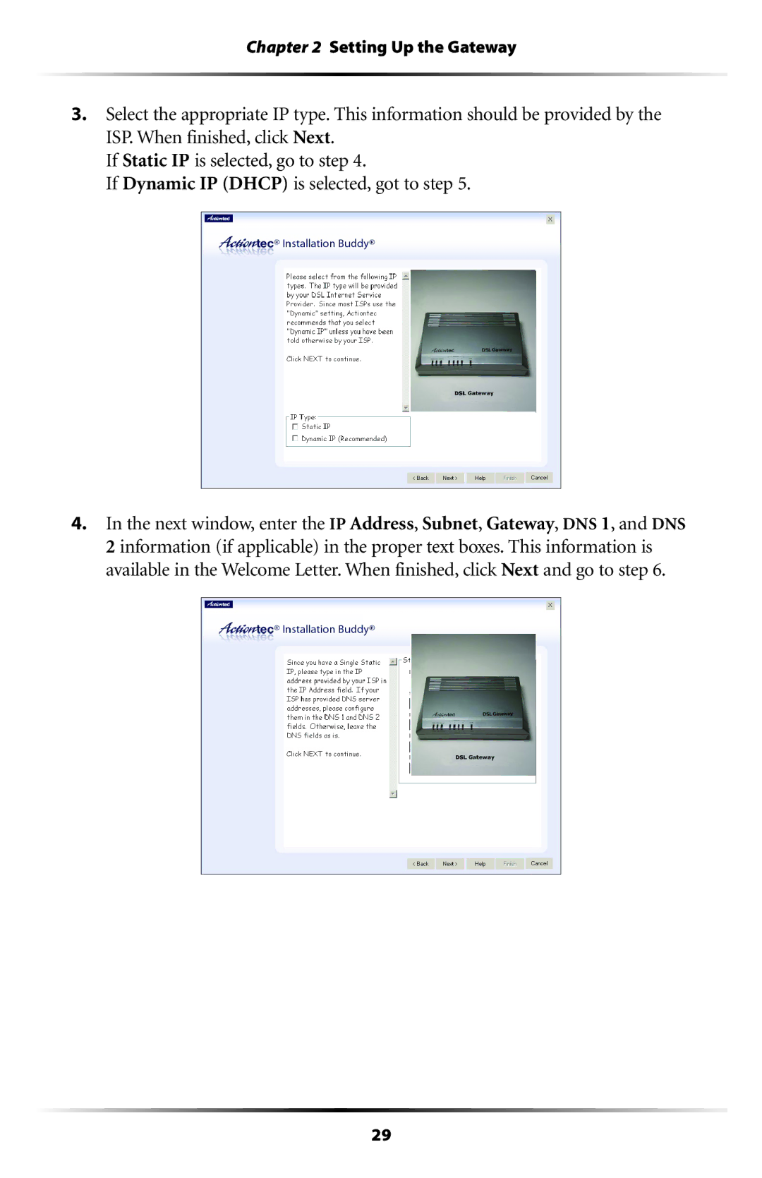 Gateway GT704 user manual Setting Up the Gateway 