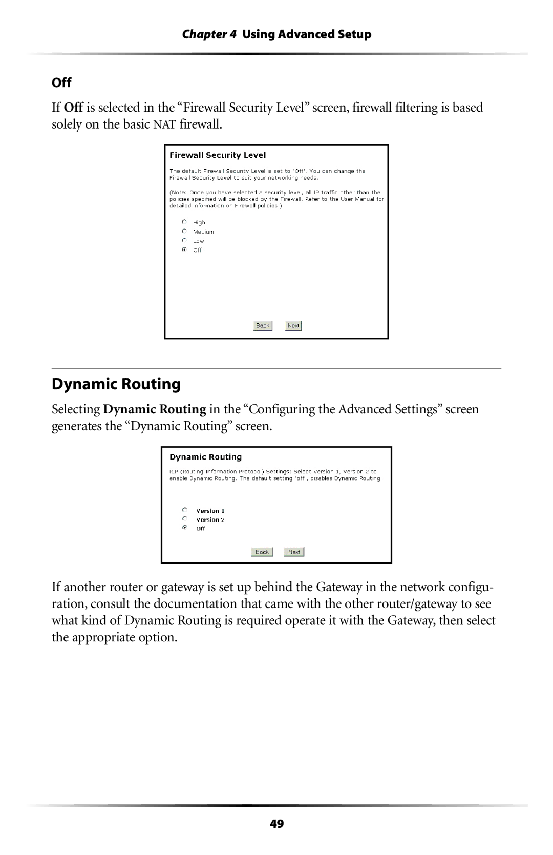 Gateway GT704 user manual Dynamic Routing 