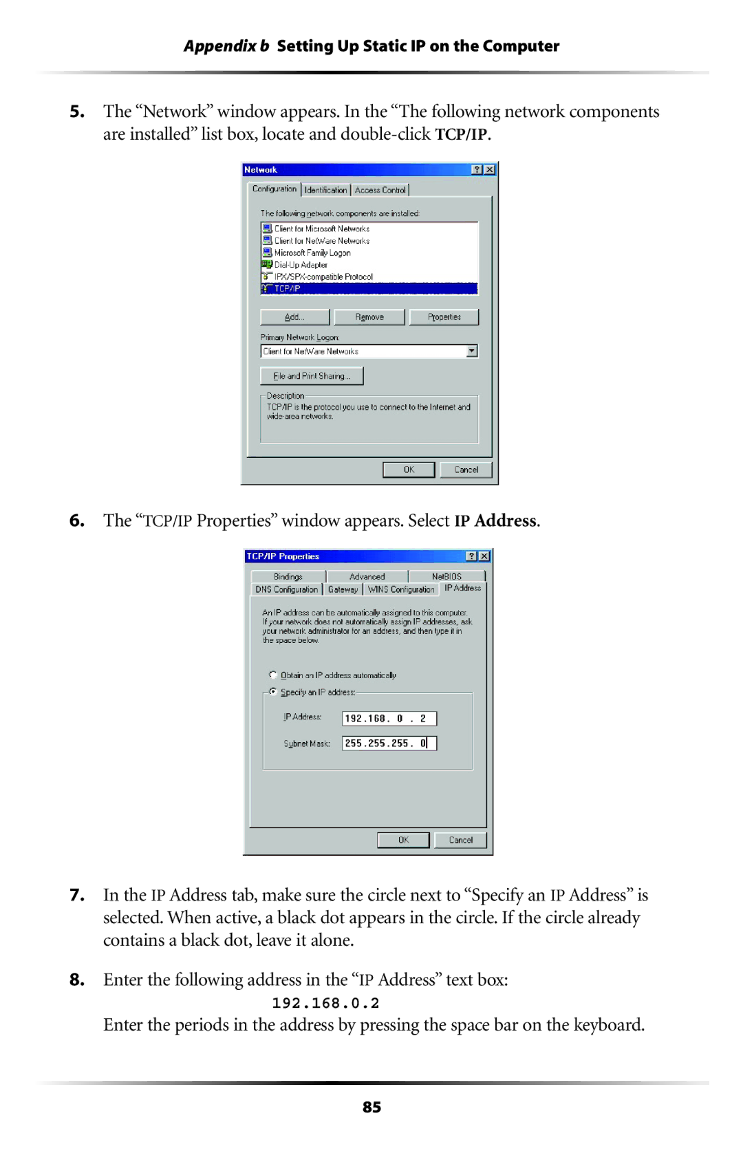 Gateway GT704 user manual 192.168.0.2 