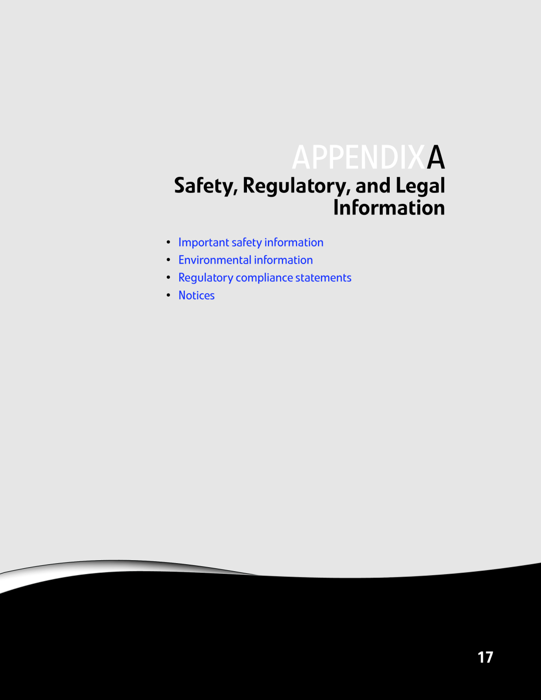 Gateway HD2202 Appendixa, Important safety information Environmental information, Regulatory compliance statements Notices 