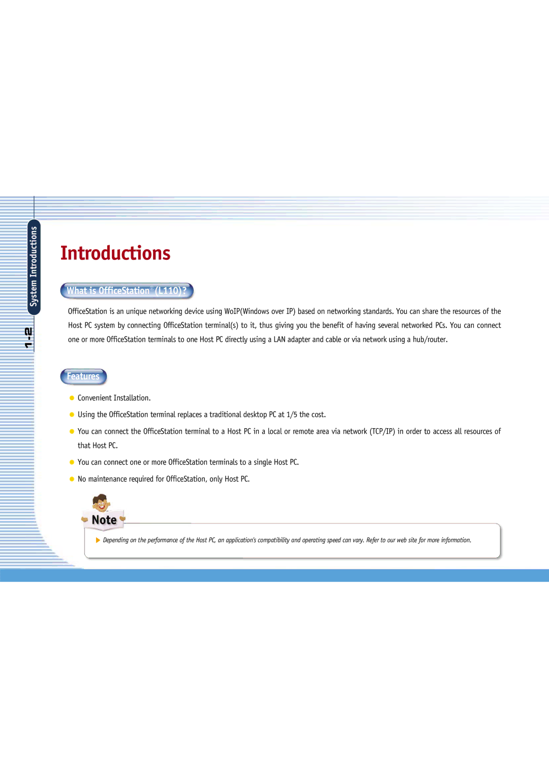 Gateway manual Introductions, What is OfficeStation L110?, Features 