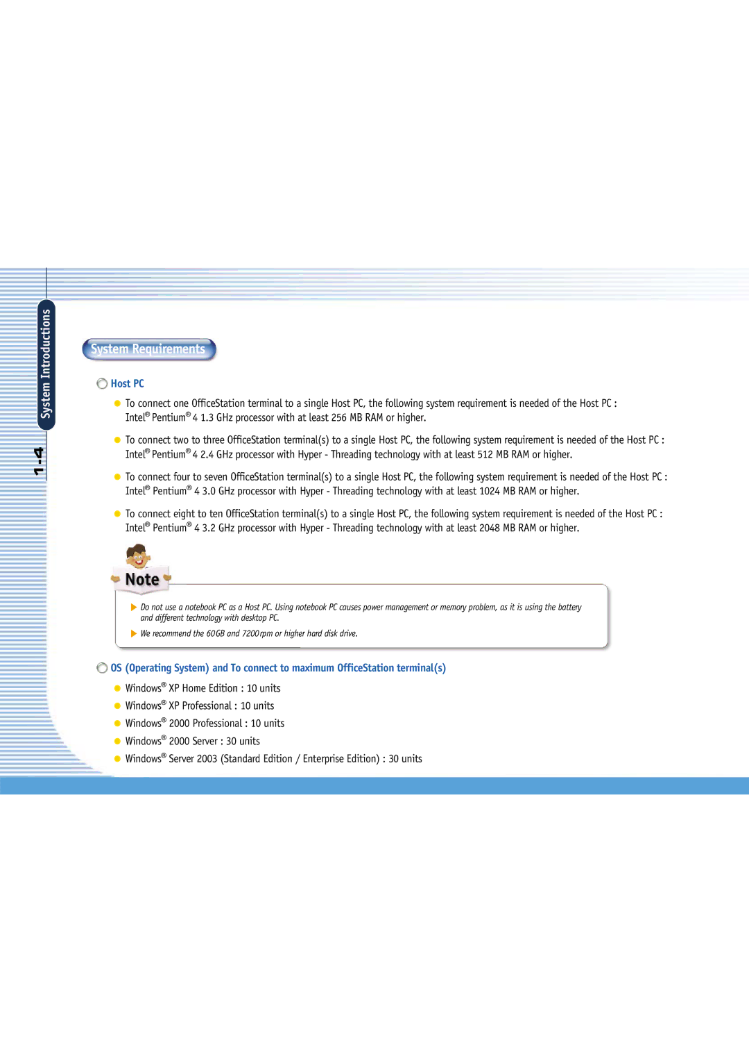 Gateway L110 manual System Requirements, XP Home Edition 10 units, XP Professional 10 units, Server 30 units 