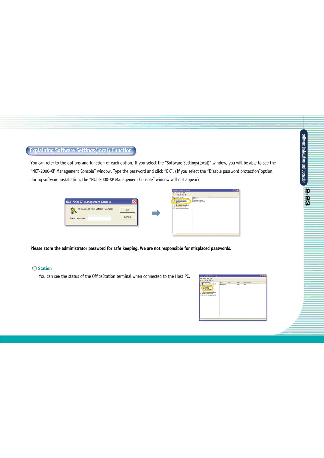 Gateway L110 manual Explaining Software Settingslocal Function, Station 