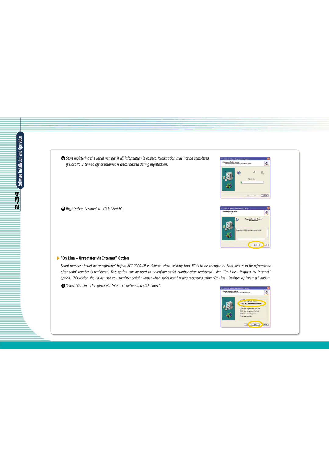 Gateway L110 manual On Line Unregister via Internet Option 