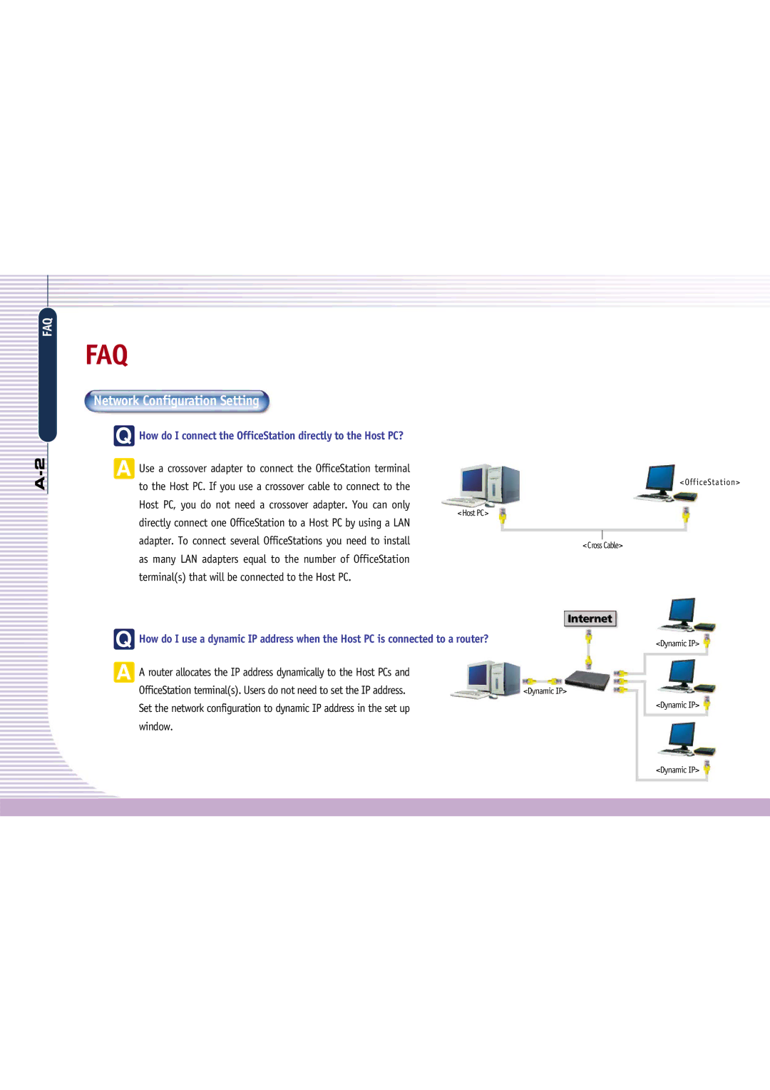 Gateway L110 manual Network Configuration Setting, Host PC, you do not need a crossover adapter. You can only, Window 