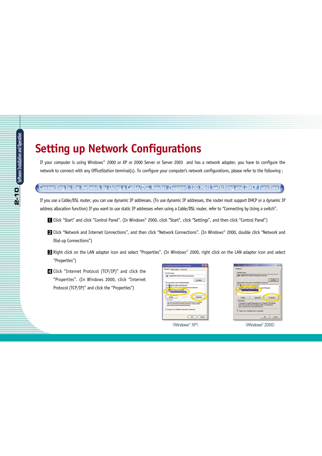 Gateway L110 manual Setting up Network Configurations, 2-10 