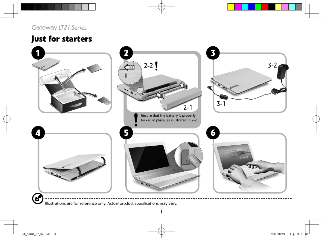 Gateway LT21 manual Just for starters 