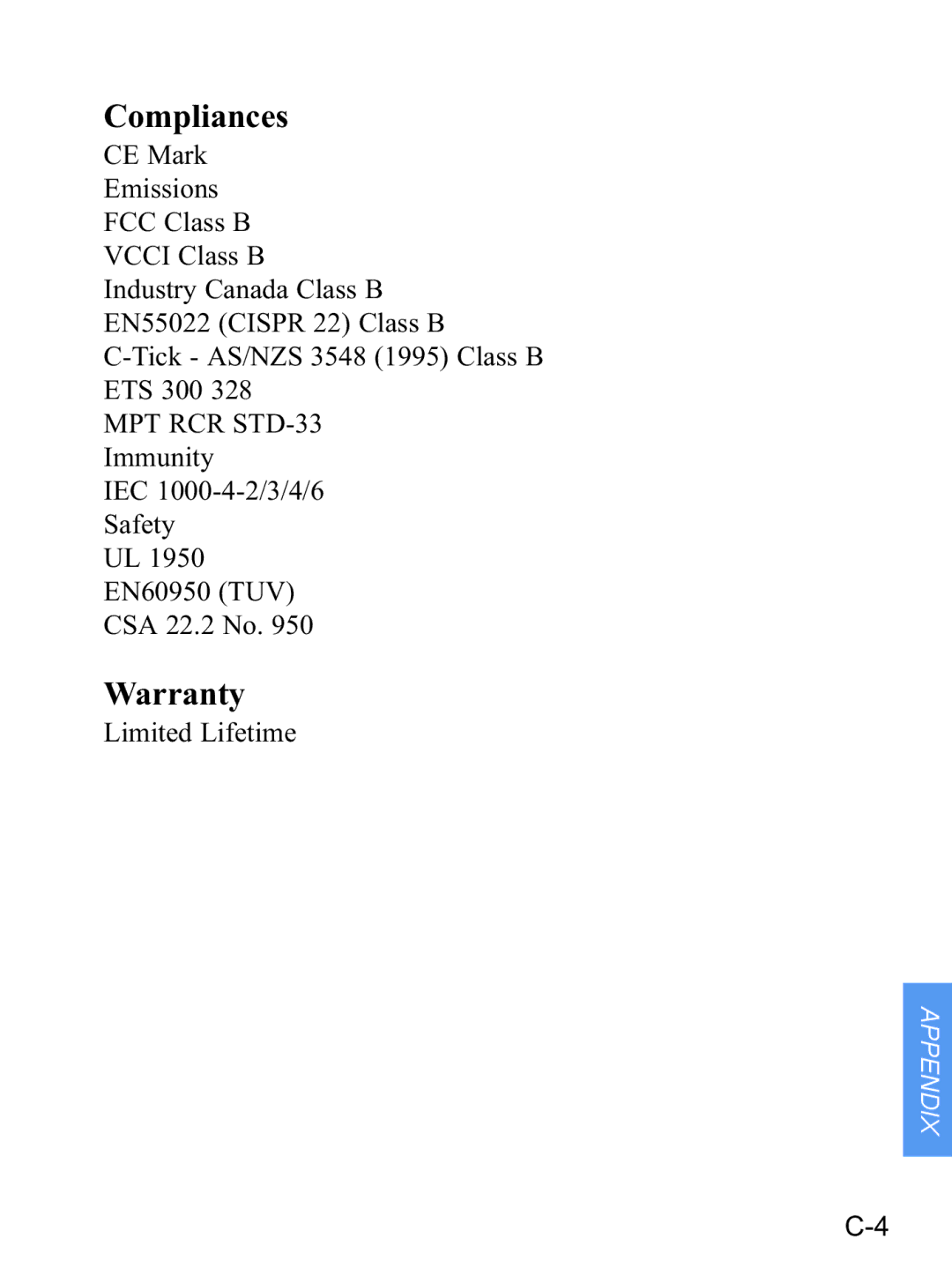 Gateway none manual Compliances, Warranty 