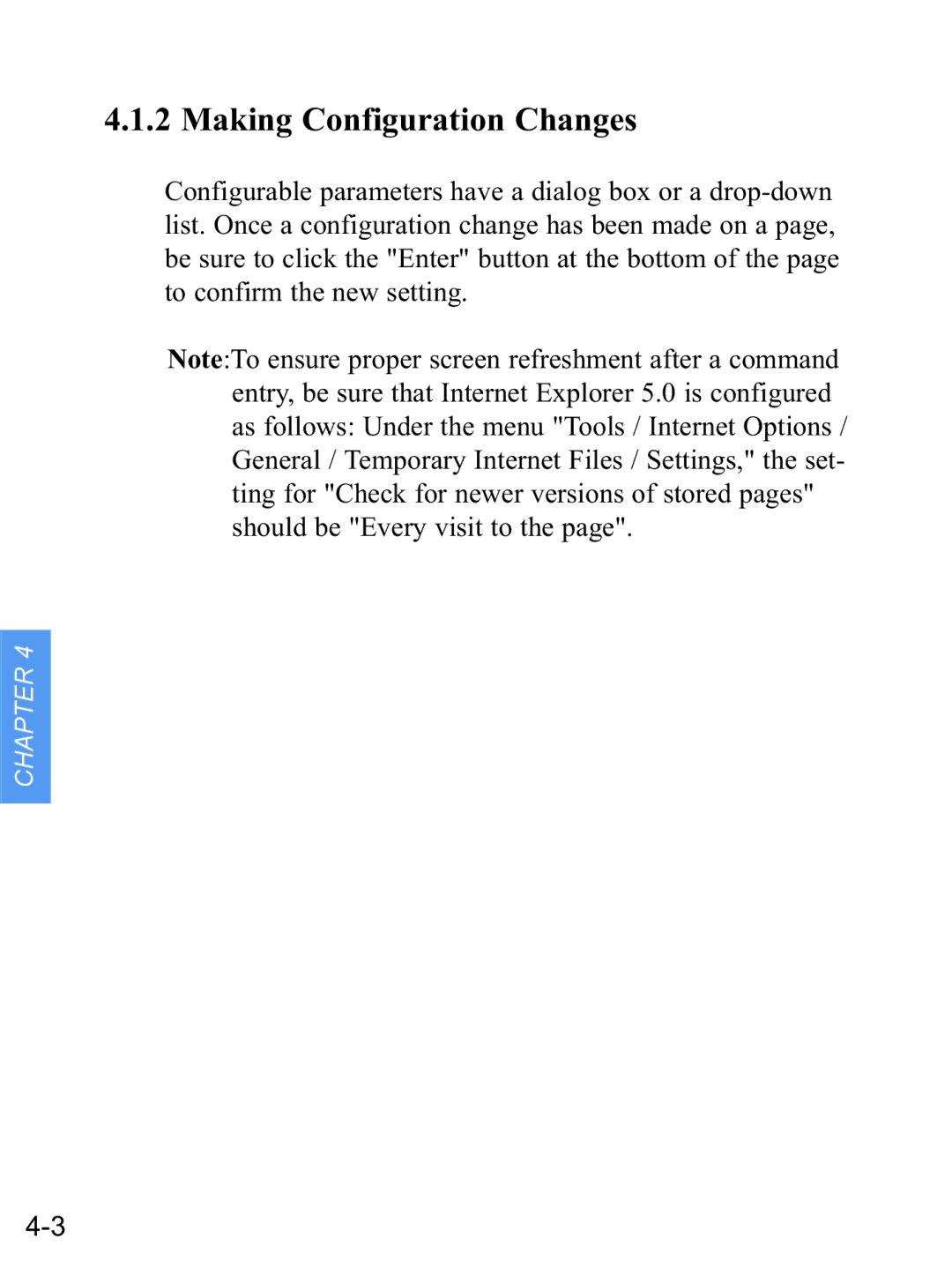 Gateway none manual Making Configuration Changes 