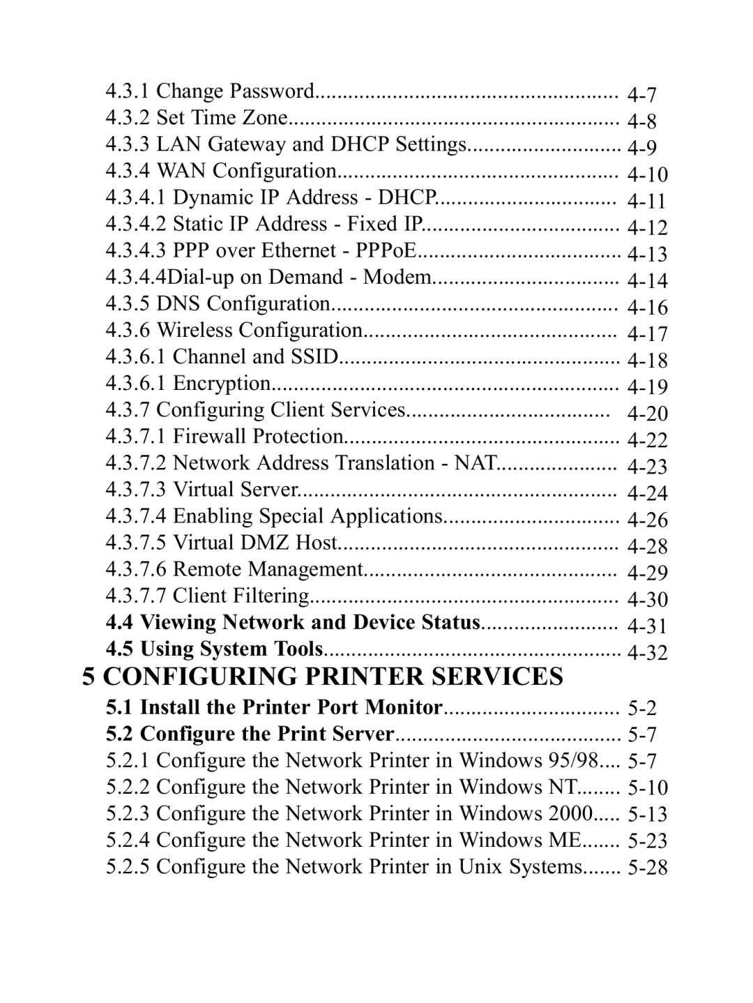 Gateway none manual Configuring Printer Services 