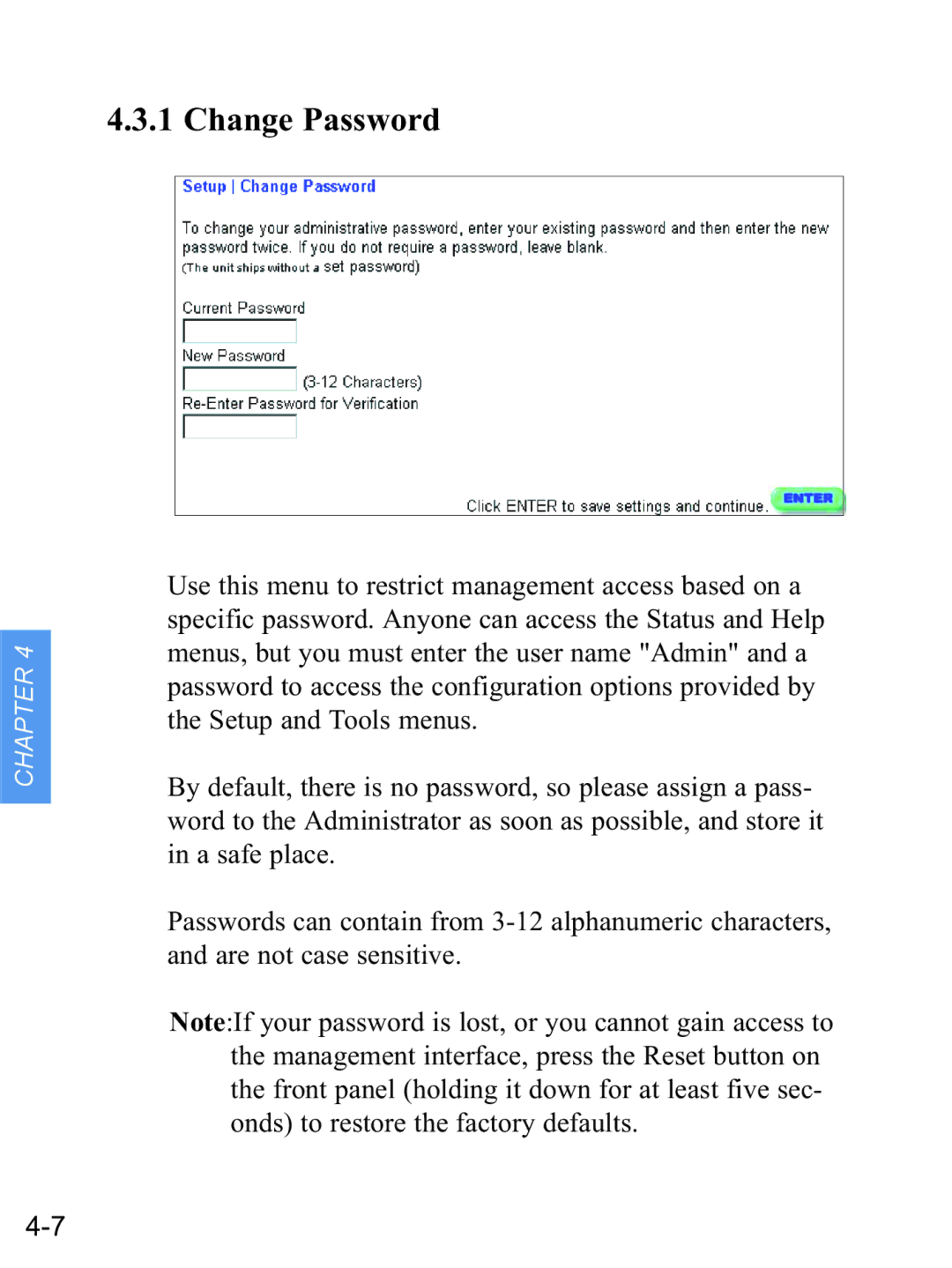 Gateway none manual Change Password 