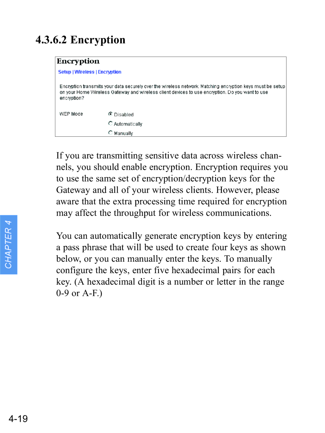 Gateway none manual Encryption 