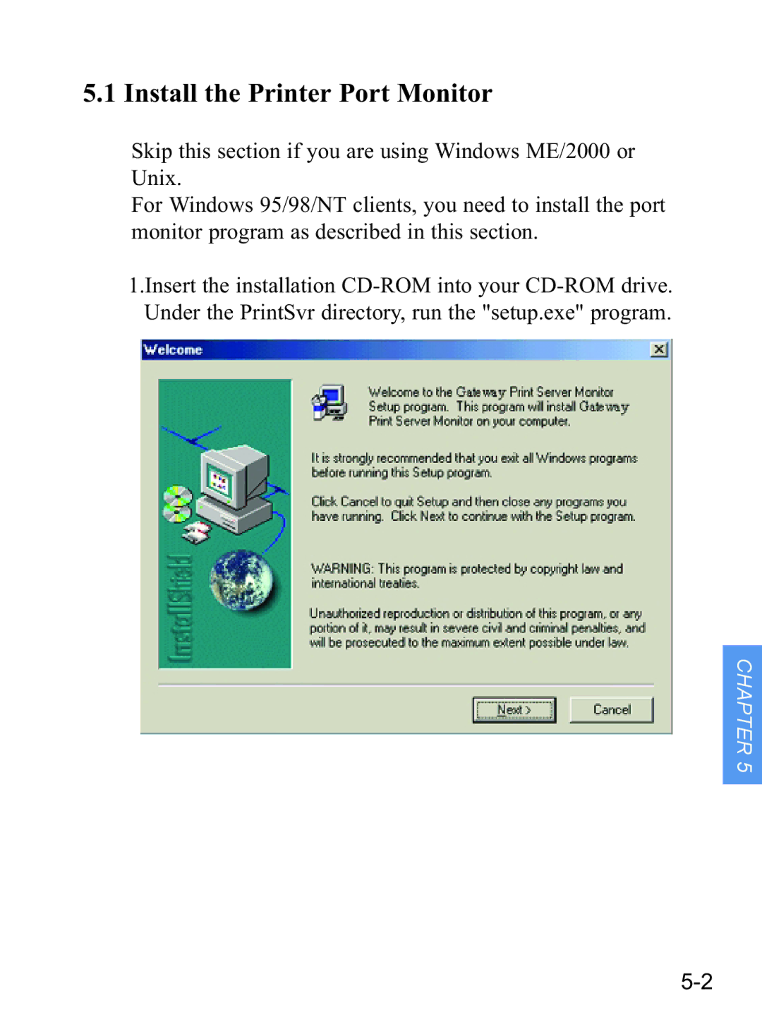 Gateway none manual Install the Printer Port Monitor 