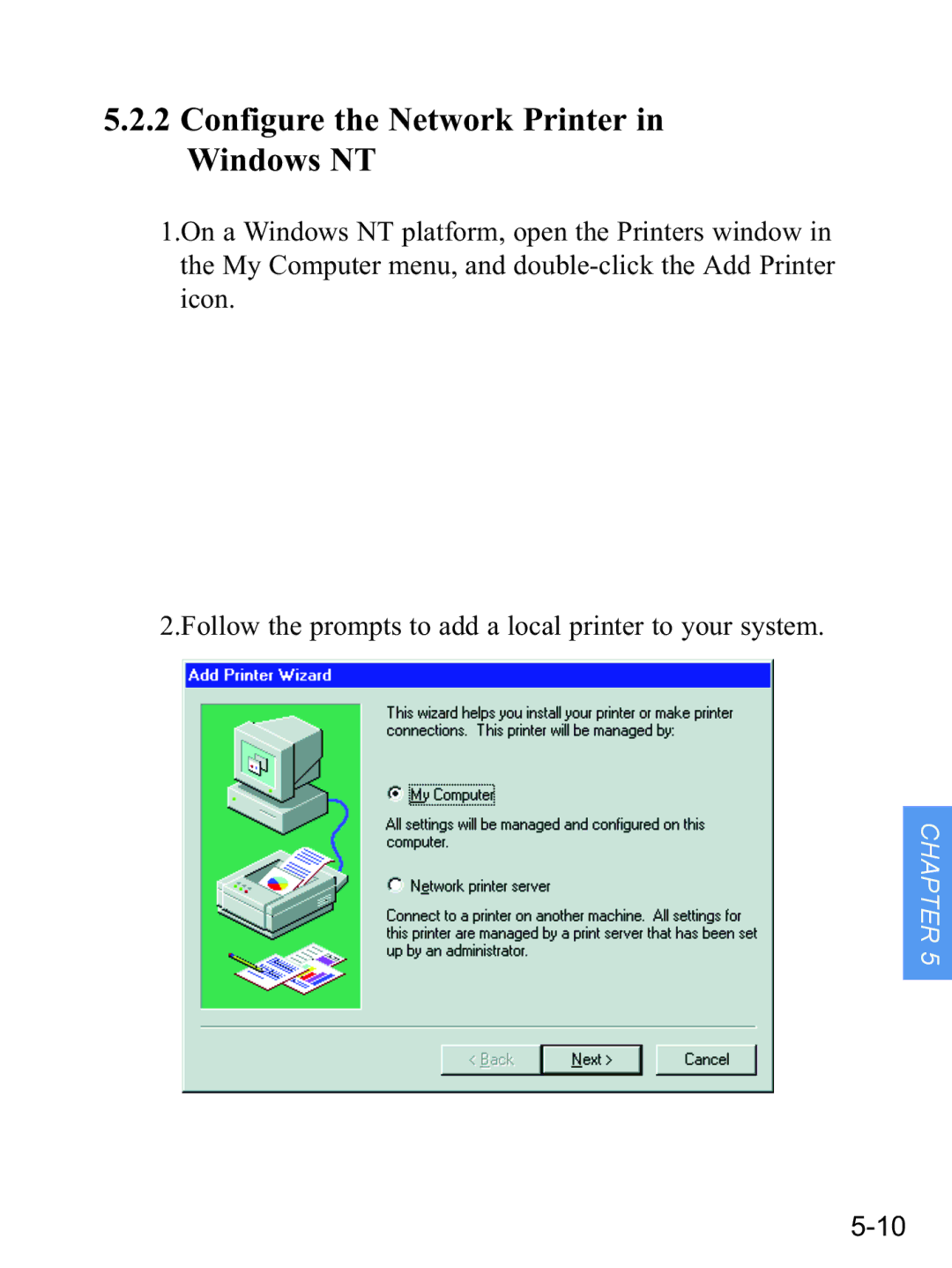 Gateway none manual Configure the Network Printer in Windows NT 