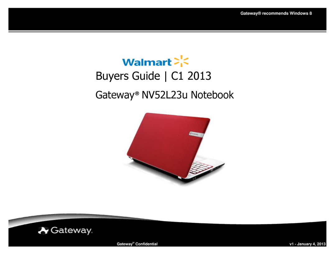 Gateway NV52L23U manual Buyers Guide C1 