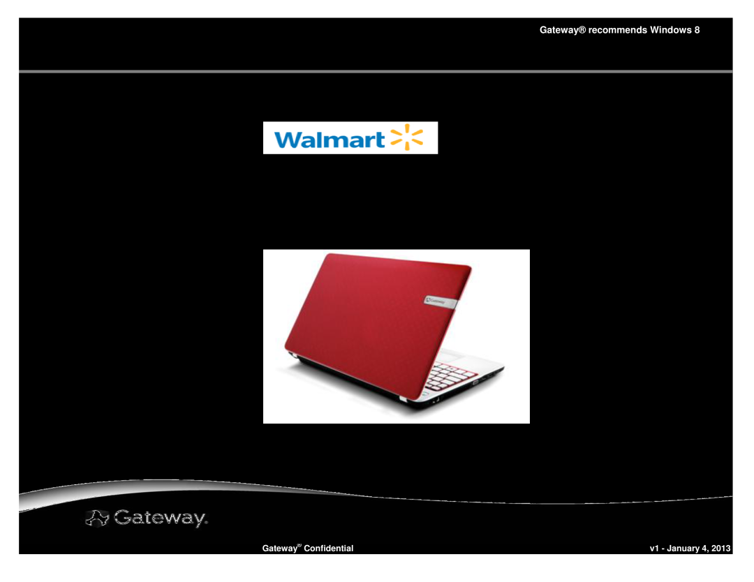 Gateway NV52L23U manual Gateway Confidential, v1 - January, Buyers Guide C1, Gateway NV52L23u Notebook 