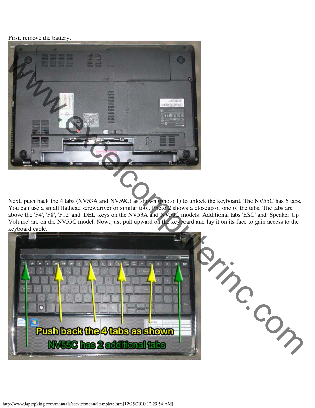 Gateway NV53A, NV59C, NV55C service manual 