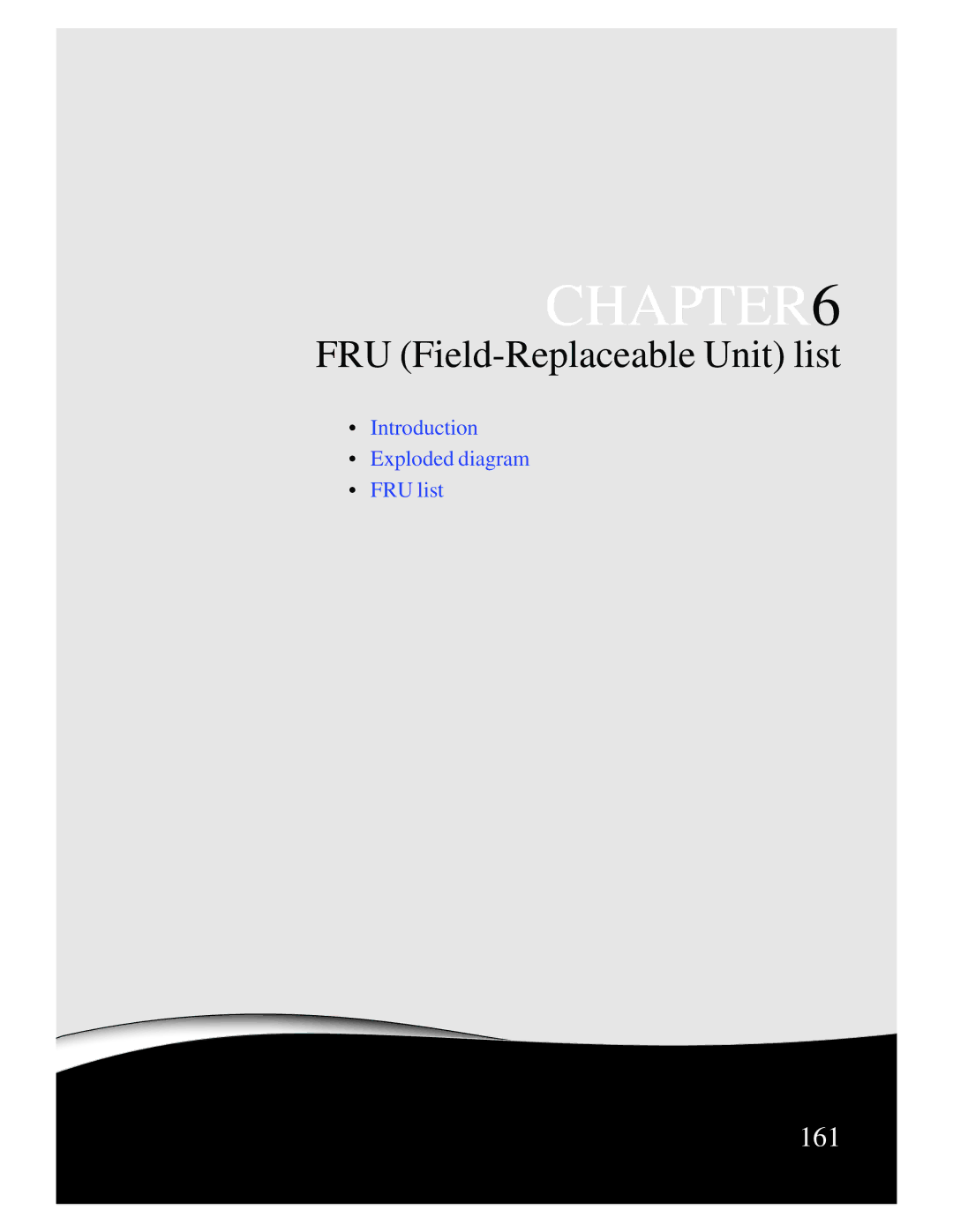 Gateway p-79 manual FRU Field-Replaceable Unit list 