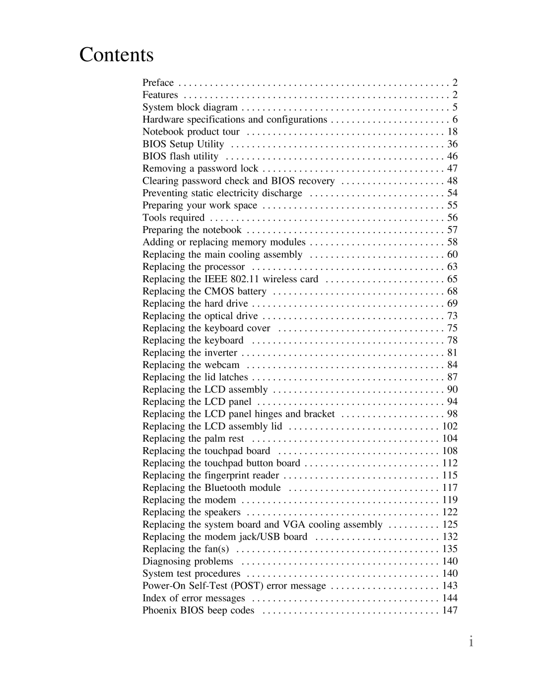 Gateway p-79 manual Contents 