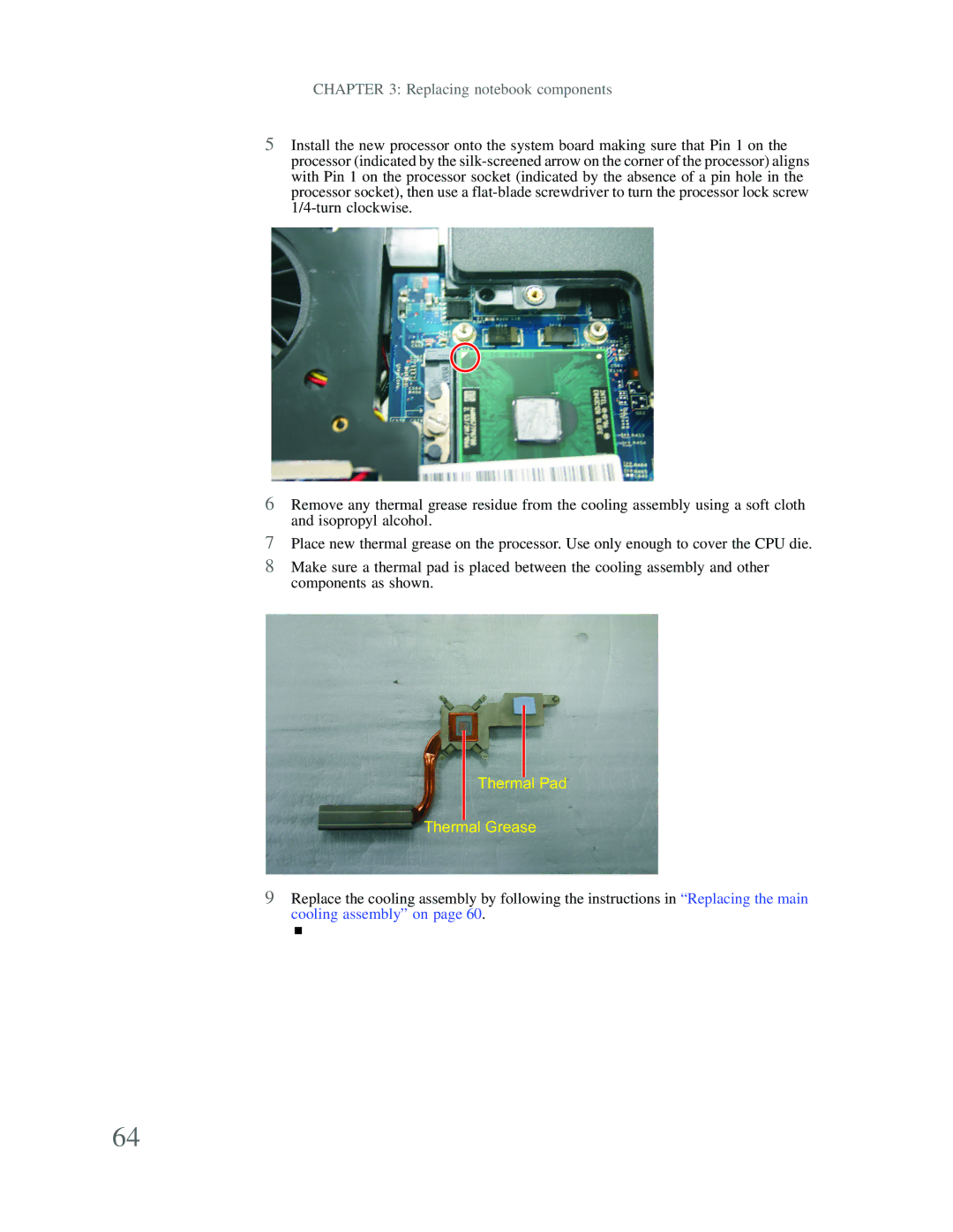 Gateway p-79 manual Thermal Pad Thermal Grease 