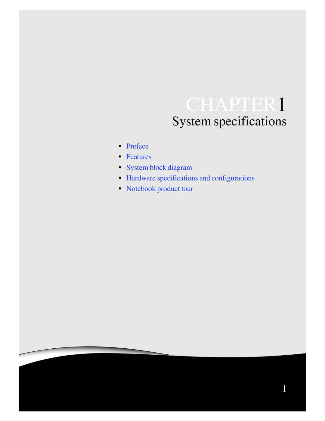Gateway p-79 manual System specifications, Preface Features System block diagram 