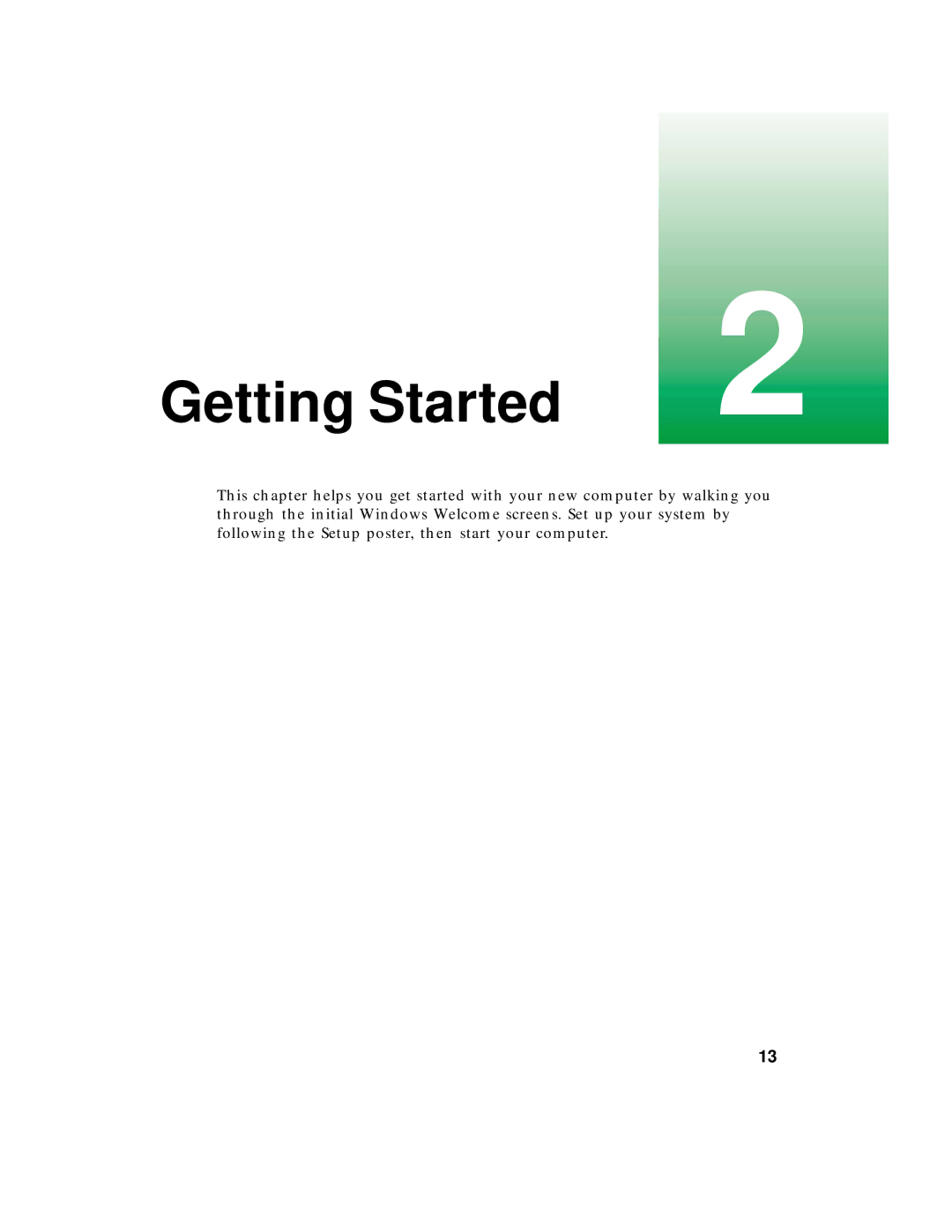 Gateway PC manual Getting Started 