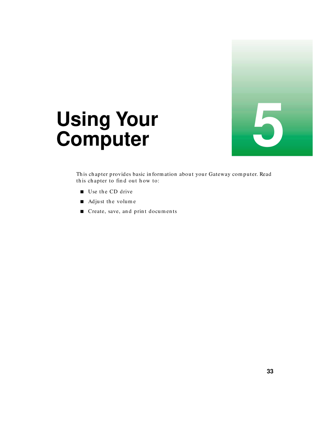 Gateway PC manual Using Your Computer 