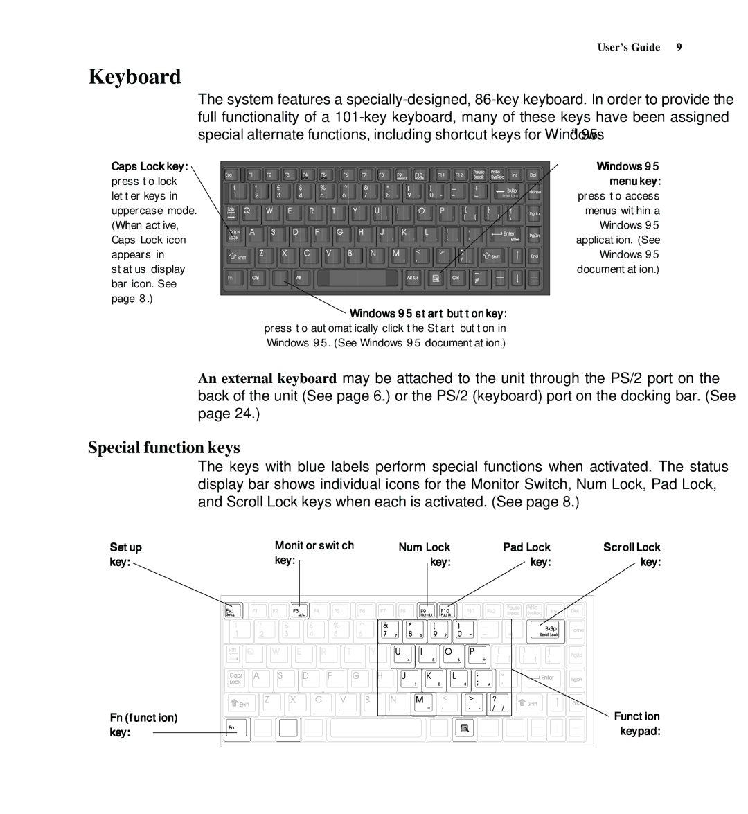 Gateway SYSMAN017AAUS manual Keyboard 