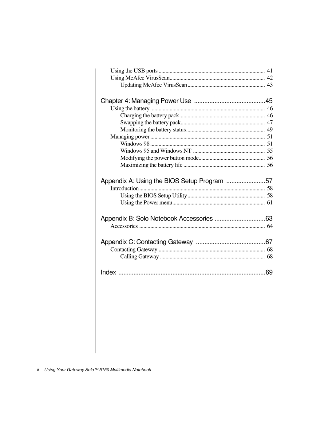 Gateway TM 5150 manual Appendix C Contacting Gateway 