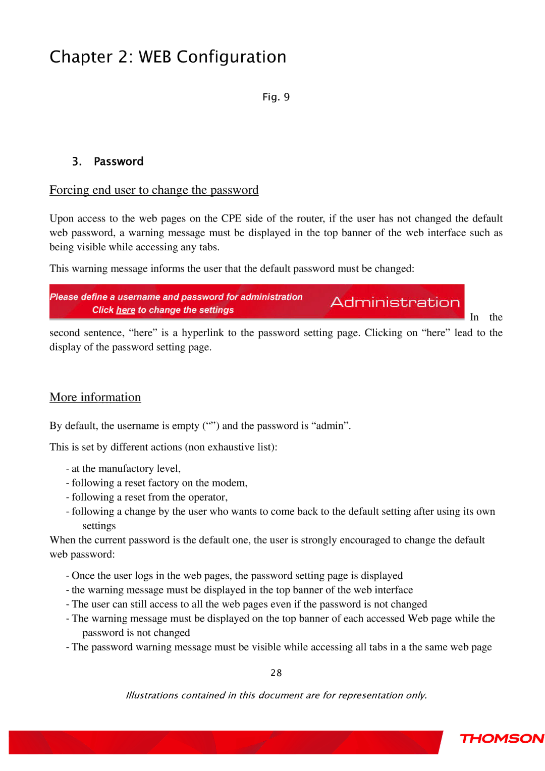 Gateway TWG870 user manual Forcing end user to change the password, Password 