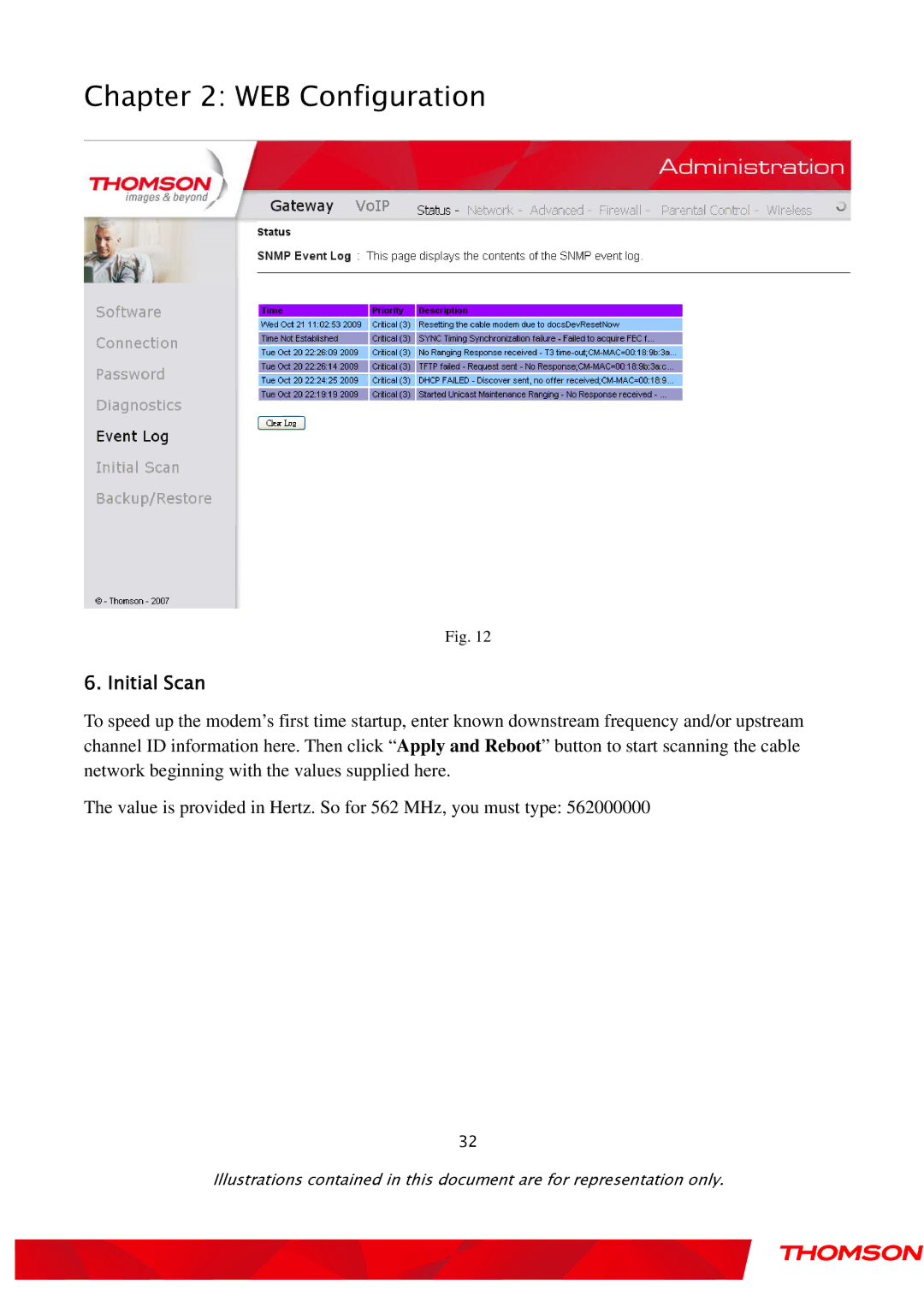 Gateway TWG870 user manual Initial Scan 