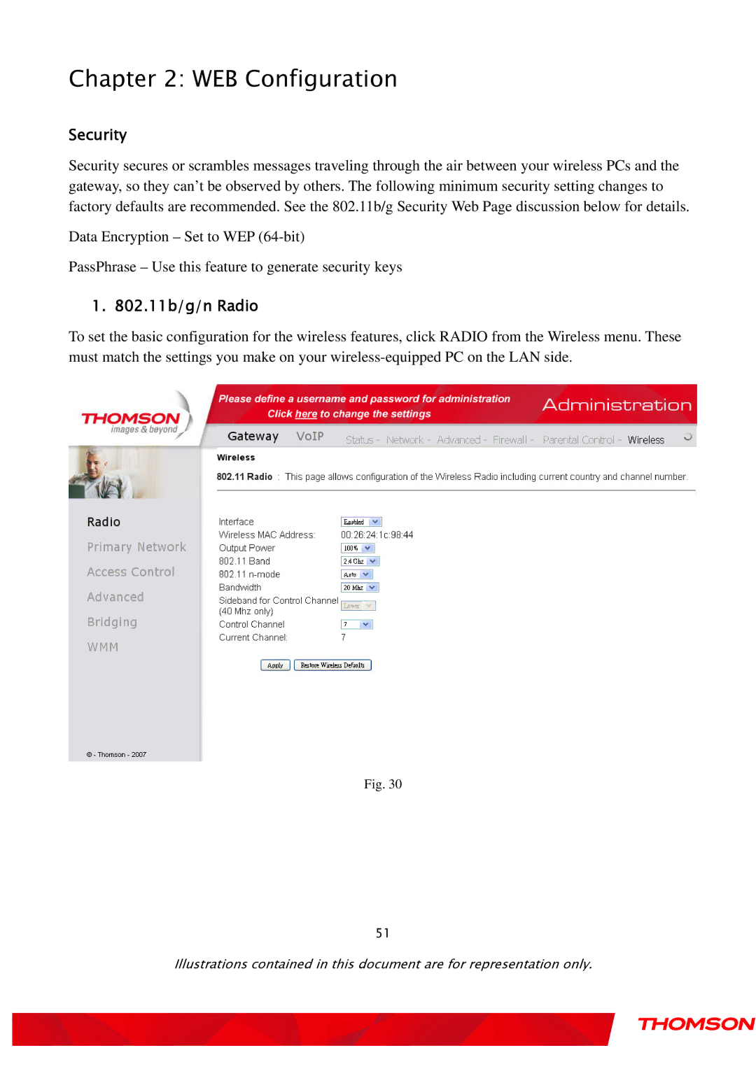 Gateway TWG870 user manual Security, 802.11b/g/n Radio 